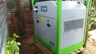 OakTecs new CAGE 6kW Biogas engine and generator on trial in Kenya [upl. by Cal]