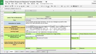 How to Write a Lesson in the Scope and Sequence Template [upl. by Bat233]