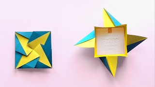 ORIGAMI Enveloppe Invitation DIY [upl. by Aciretnahs984]