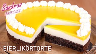 Eierlikör Sahne Torte  der Klassiker zu Ostern mit HaselnussSchokoBoden [upl. by Nocaj]