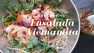 SUB Ensalada Vietnamita  越南沙拉  Vietnamese Salad  Comida Asiática [upl. by Orion38]