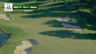 Hole 14 Flyover  Quail Hollow Club  2017 PGA Championship [upl. by Enad]