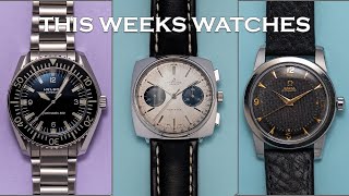 This Weeks Watches  1967 Breitling Top Time 1952 Omega Bumper Helson amp More Episode 48 [upl. by Gothart]