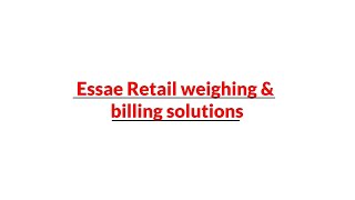 Essae Retail solutions [upl. by Ellimac192]