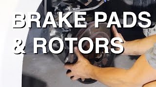 How to Replace Brake Pads amp Rotors [upl. by Enidlareg822]