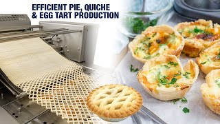 ✨ Efficient Pie Quiche amp Egg Tart Production 🥧 bakery production pie quiche dough eggtart [upl. by Medlin30]