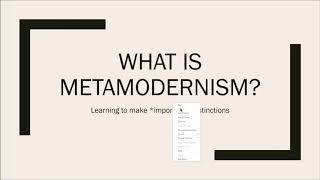 Parallax Lecture 004 WHAT IS METAMODERNISM with Daniel Görtz [upl. by Wolgast619]