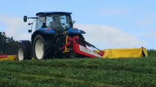 Mähen mit New holland ts 110A Delta pöttinger eurocat 311 und novacat 262 [upl. by Naibaf170]