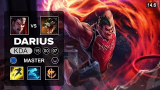 Darius vs Renekton Top  EUW Master  Patch 146 Season 14 [upl. by Ynnelg]