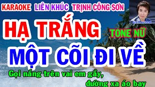 Karaoke  Liên Khúc Trịnh Công Sơn  Hạ Trắng  Tone Nữ  Nhạc Sống  gia huy beat [upl. by Faunia]