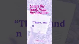 GUESS THE BOOK  FIRST LINE reading booktube Books [upl. by Yasnil]