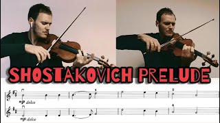 Shostakovich  Prelude for 2 violins amp piano VIDEO amp SCORES [upl. by Aicenod271]