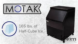 MoTak 165lb Undercounter Halfcube Ice Machine PKU0155SA161 [upl. by Akimrehs707]