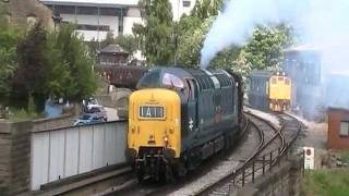 Class 55 Deltic 55019 Mega Thrash and Clag Keighley 21st May 2011 [upl. by Ynavoj716]