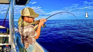 Fishing 25 miles out on a 24ft Bay Boat When I Caught THISCatch Clean Cook [upl. by Heall]