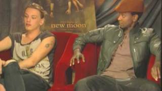 New Moon Interview with Edi Gathegi amp Jamie Campbell Bower [upl. by Poirer262]