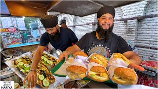 Sardar ji selling SABSE SASTA Indian Street Food in Punjab  Makhani Subway Patiala Shahi Burgers [upl. by Mlehliw]