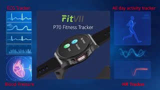 Comprehensive Upgrade：FITVII™ P70 Air Pump  Airbag Oscillometric Blood Pressure Smart Watch [upl. by Morton]