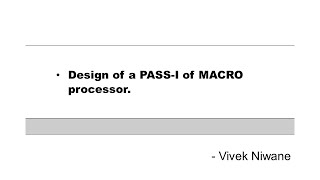 Practical SPOS Pass 1 of MACRO Processor [upl. by Vtehsta]