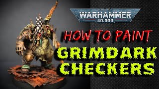 How to paint Grimdark Freehand Checks [upl. by Gnirps]