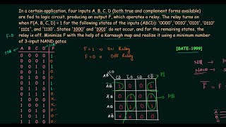 GATE Solved Problems 1999  Karnaugh Map  Digital Electronics [upl. by Sido571]