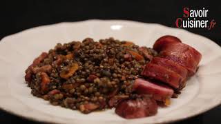 Recette facile des lentilles aux saucisses de Morteau [upl. by Ennad]