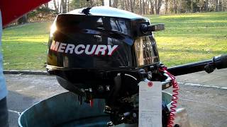 Leftover 2010 25 HP 4stroke Mercury outboard first start [upl. by Mcclary]