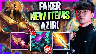 FAKER TRYING NEW ITEMS WITH AZIR  T1 Faker Plays Azir Mid vs Irelia  Season 2024 [upl. by Rooney559]