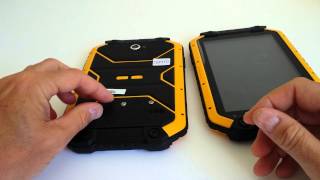 Ruggear rugpad Rugged Android 4 tablet 7quot 3gIP67Mil spec Overview of the latest rugged tablet [upl. by Ailemor360]