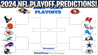 2024 NFL PLAYOFF PREDICTIONS YOU WONT BELIEVE THE SUPER BOWL MATCHUP 100 CORRECT BRACKET [upl. by Fifine]