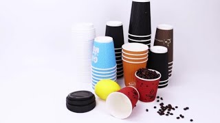 Manufacturer of Recyclable Disposable Paper Coffee Cup With Lids In China Best Price Paper Cups [upl. by Yolane245]