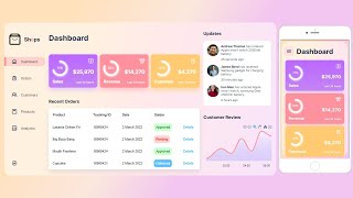 React Responsive Admin Panel Tutorial  React Admin Dashboard Template Design  For Beginners [upl. by Wiggins916]