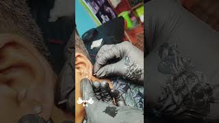 Ear Lobe piercing Rocksteady Tattoopiercing piercinglovers [upl. by Drusie]