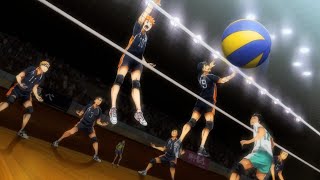 ハイキュー Hinata hit the ball straight down to score for the team surprising the Aoba Johsai [upl. by Rosecan671]