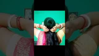 New Beautiful saree Hairstyle for Wedding 😍gajra hairstyle😊Most Beautiful Saree Hairstylehairstyl [upl. by Arimlede]