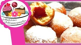 Berliner selber machen  Selbstgemachte Berliner Krapfen Pfannkuchen I Rezept von meine Backbox [upl. by Ardni347]