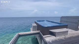 Cocogiri Island Resort Maldives  Water Villa with Jacuzzi Pool Room Walkthrough [upl. by Gimpel]