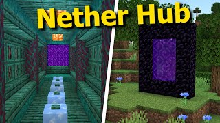 How to Link Portals and Build a Nether Hub in Minecraft  Guide [upl. by Eciralc]