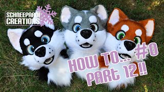 How To 0 Building a Toony Husky Fursuit Head on a 3D mask  Part 12  Trimming amp nose cover [upl. by Mac]