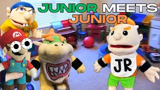 Super Mario Plush Bowser Junior Meets Junior Donnie Plush Productions [upl. by Ahtenak]