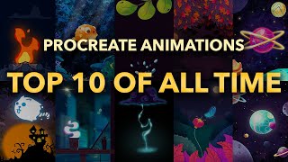 My Top 10 Procreate Animations of All Time [upl. by Swen794]