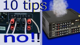 How to connect speakers to amplifier 10 tips to use speaker protection and amplifier properly [upl. by Kravits330]