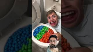 Eating colourful skittles ASMR viral video funny comedy satisfying candy goodthing skittles [upl. by Mullins]