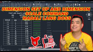 AUTOCAD Dimension set up and Dimension scale [upl. by Royd100]