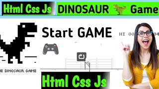 Bot Plays Google Chrome Dinosaur 🦖 Game for 1 Million Score  HTML CSS JavaScript Code [upl. by Aem]