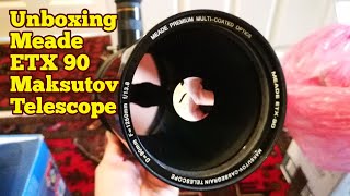 Unboxing Meade ETX 90 MaksutovCassegrain Telescope OTA Review Day amp Night Use [upl. by Adnof]