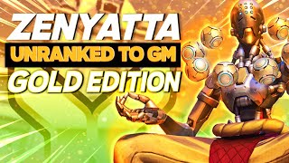 ZENYATTA EDUCATIONAL UNRANKED TO GM CHALLENGE  GOLD EDITION  mL7 Overwatch [upl. by Nyrok535]