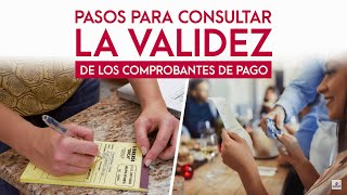 Consulta la validez de tus comprobantes de pago [upl. by Ytirehc]