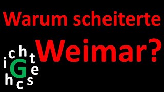 Die 5 wichtigsten Gründe für das Scheitern der Weimarer Republik [upl. by Camille]