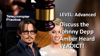 Teleprompter Practice  Intermediate  Amber and Johnny Verdict [upl. by Loris331]